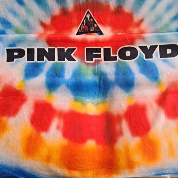Pink Floyd Prism Tie Dye Beach Bath Pool Gift Towel Cotton Album New Collage NWT - Picture 3 of 5